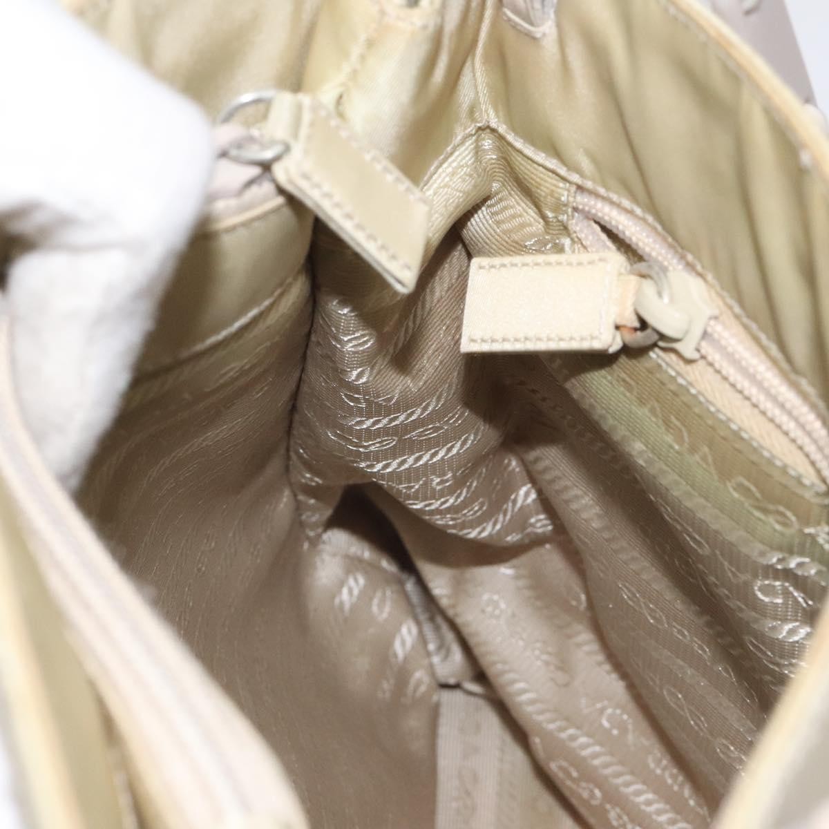 Prada Vintage Tote Tessuto Beige Nylon Tote Bag Bag (Pre-Owned)