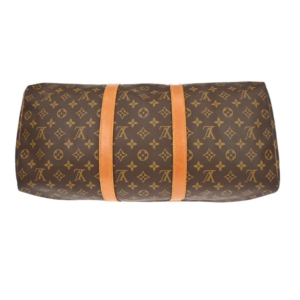 Louis Vuitton Keepall Bag Monogram Canvas Brown Canvas Travel Bag Bag (Pre-Owned)