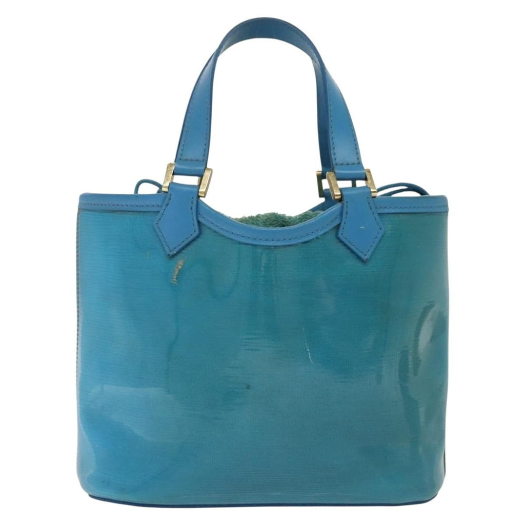 Louis Vuitton Plage Lagoon Bay Handbag Vinyl Epi Leather Blue Leather Bag (Pre-Owned)