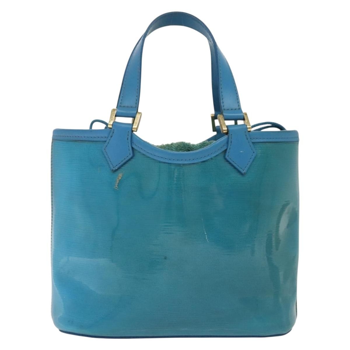 Louis Vuitton Plage Lagoon Bay Handbag Vinyl Epi Leather Blue Leather Bag (Pre-Owned)