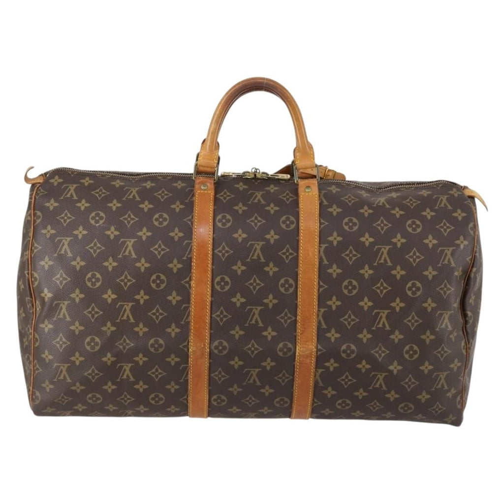 Louis Vuitton Keepall Bag Monogram Canvas Brown Canvas Travel Bag Bag (Pre-Owned)