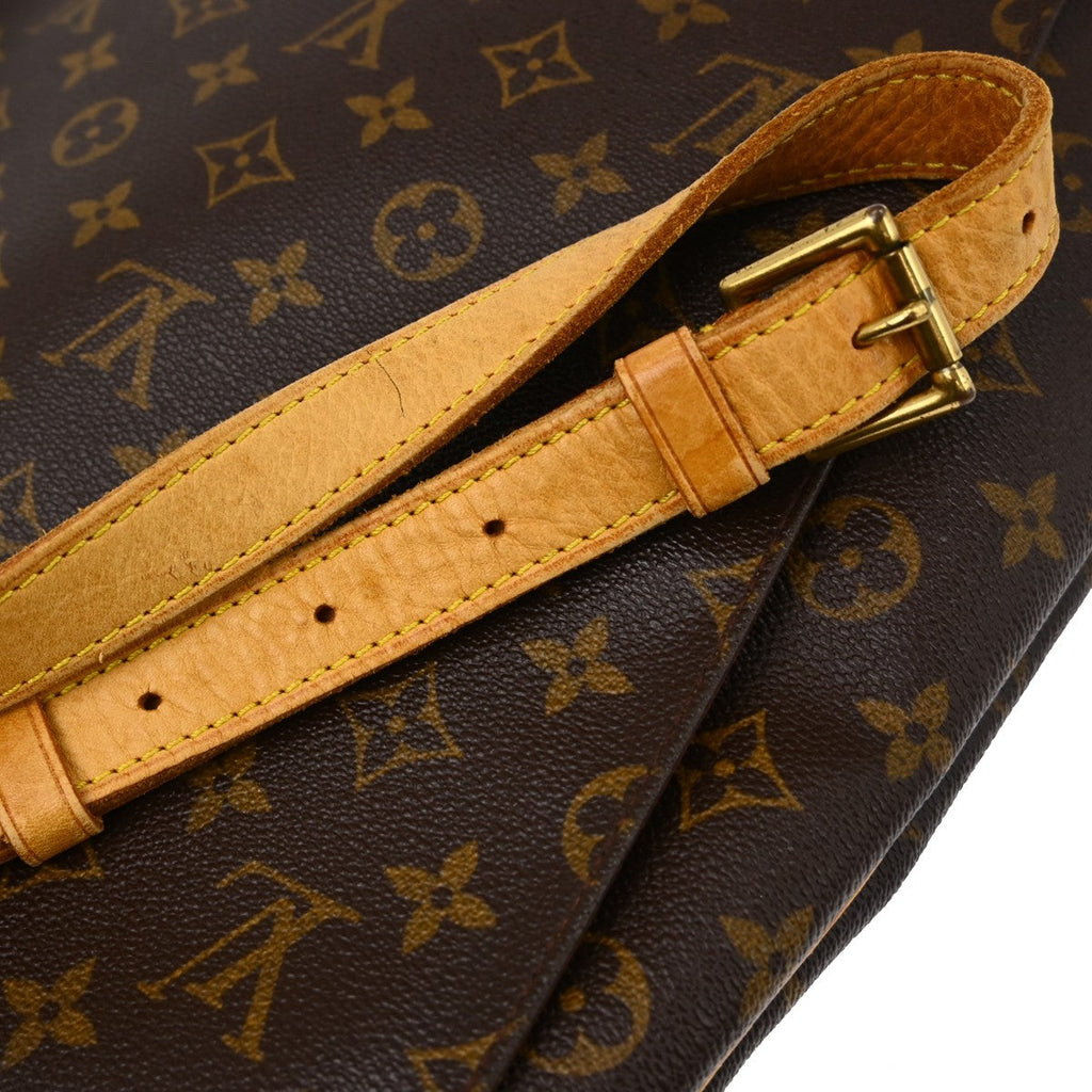 Louis Vuitton Musette Handbag Monogram Canvas Brown Canvas Shoulder Bag Bag (Pre-Owned)
