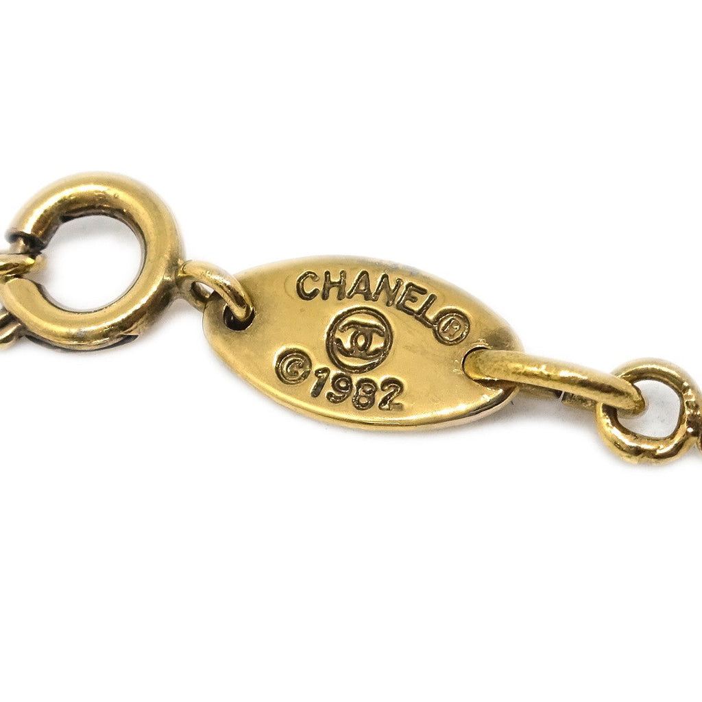 Chanel Cc Pendant Necklace Metal Gold Gold_Plated Necklace Jewelry (Pre-Owned)