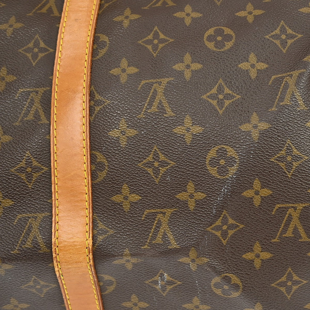 Louis Vuitton Keepall Bag Monogram Canvas Brown Canvas Travel Bag Bag (Pre-Owned)