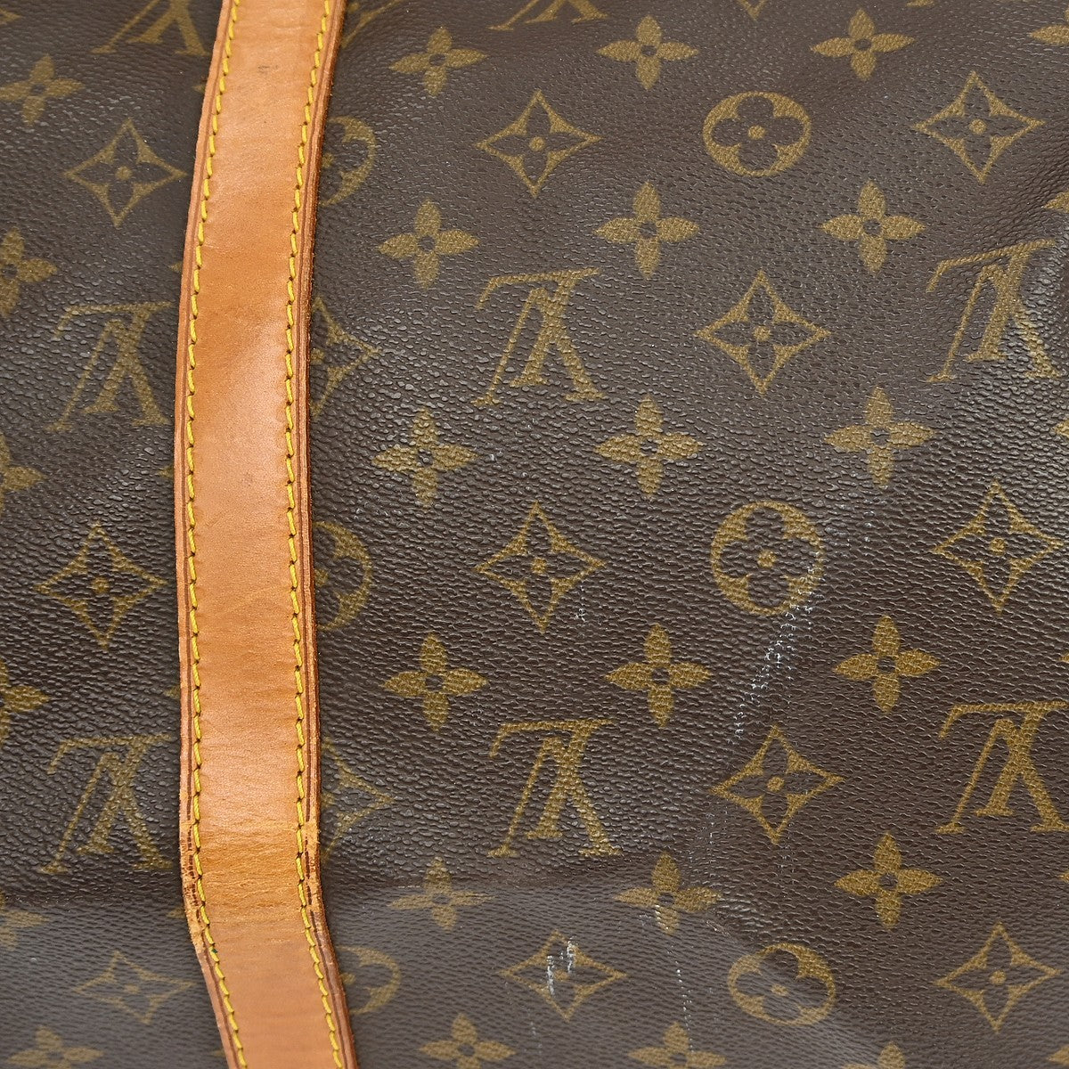 Louis Vuitton Keepall Bag Monogram Canvas Brown Canvas Travel Bag Bag (Pre-Owned)
