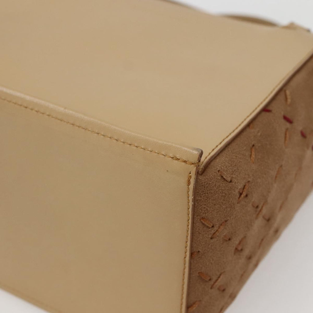 Burberry Vintage Handbag Leather Beige Leather Handbag (Pre-Owned)