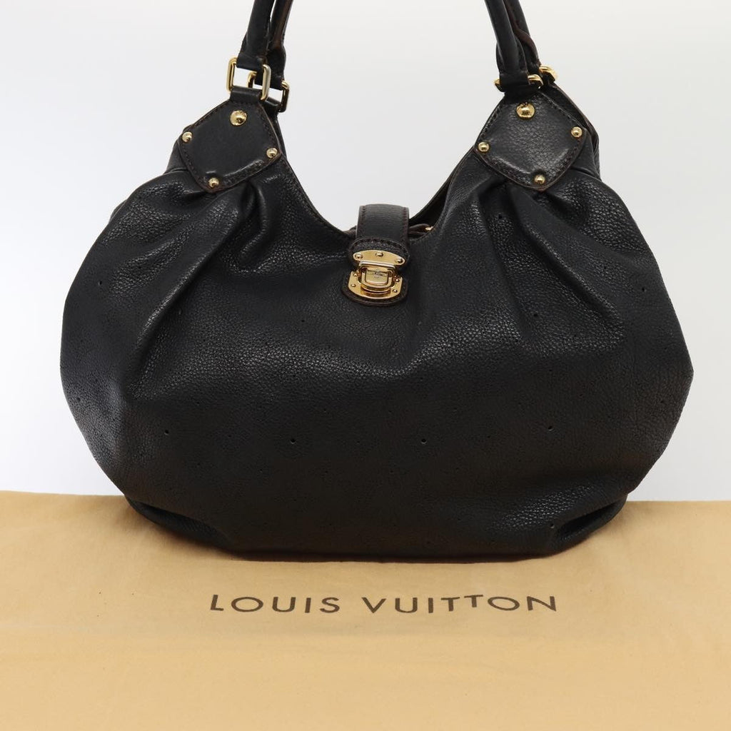 Louis Vuitton Xl Hobo Mahina Leather Black Leather Handbag (Pre-Owned)