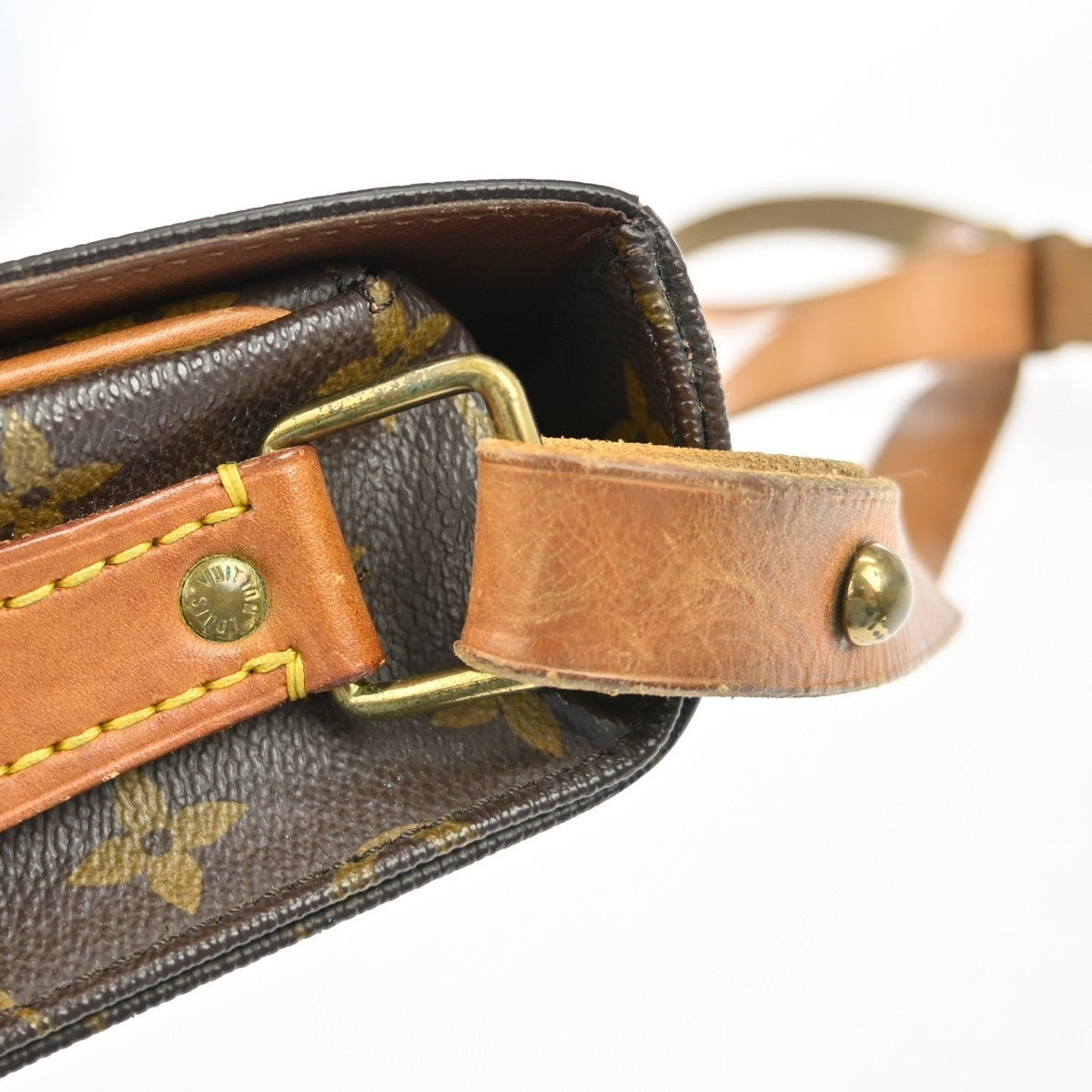 Louis Vuitton Cartouchiere Handbag Monogram Canvas Brown Canvas Shoulder Bag Bag (Pre-Owned)