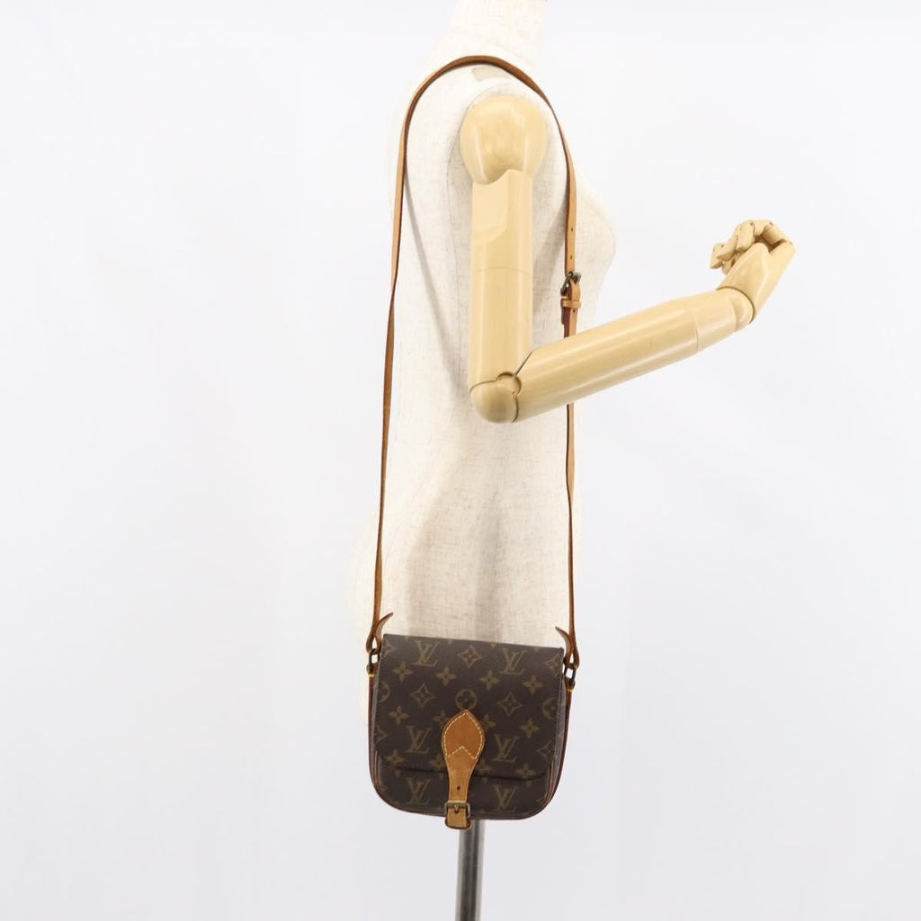 Louis Vuitton Cartouchiere Handbag Monogram Canvas Brown Canvas Shoulder Bag Bag (Pre-Owned)