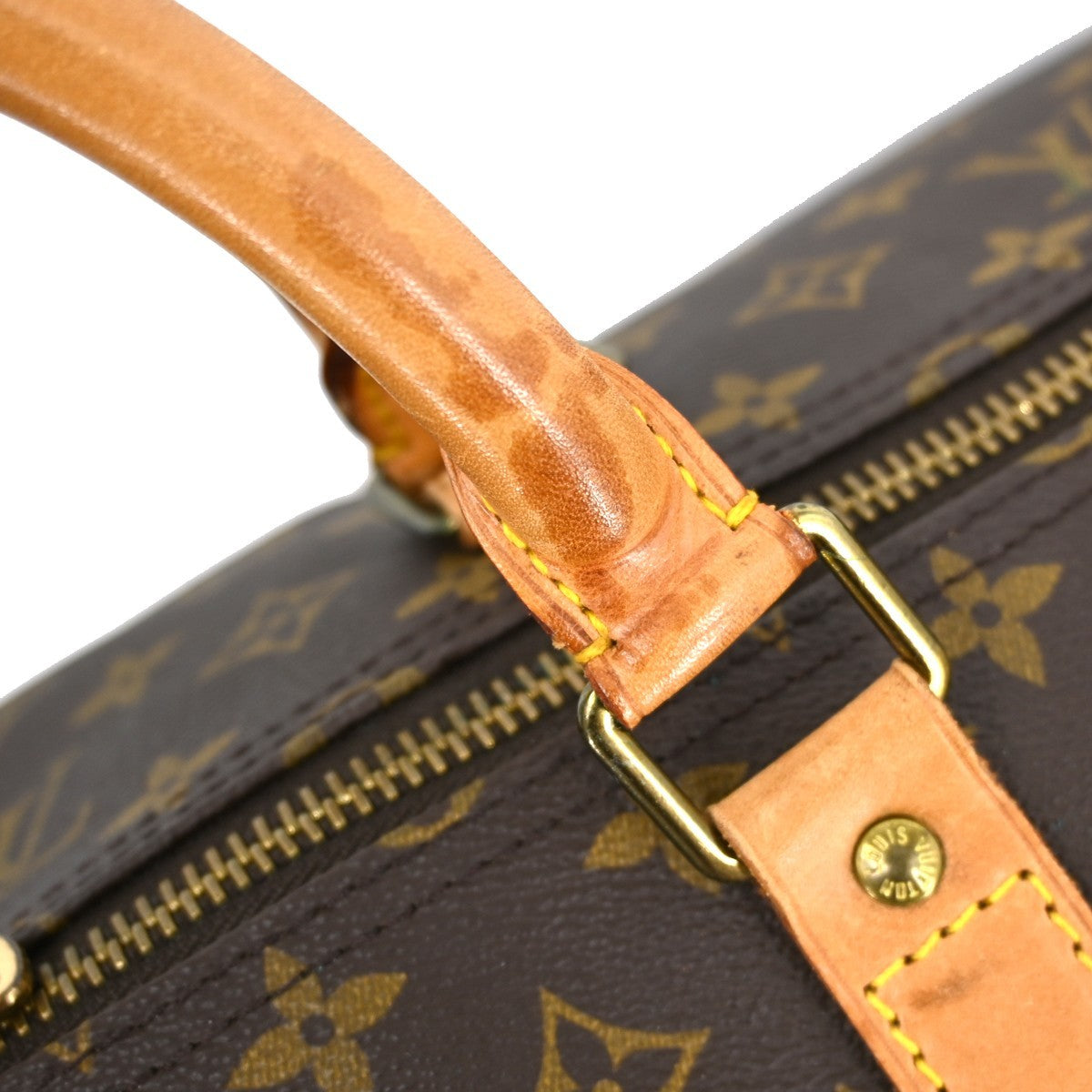 Louis Vuitton Keepall Bag Monogram Canvas Brown Canvas Travel Bag Bag (Pre-Owned)