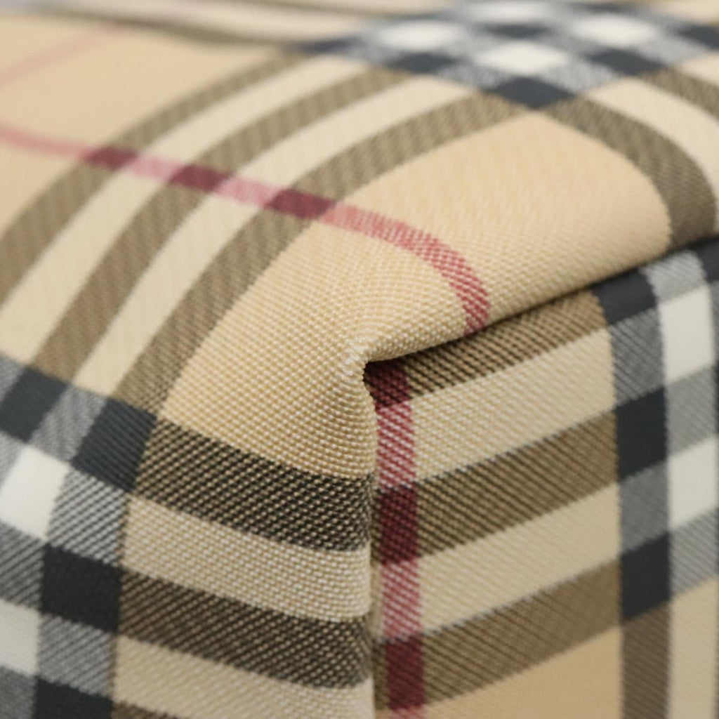 Burberry Nova Check Handbag Nova Check Canvas Beige Canvas Handbag (Pre-Owned)