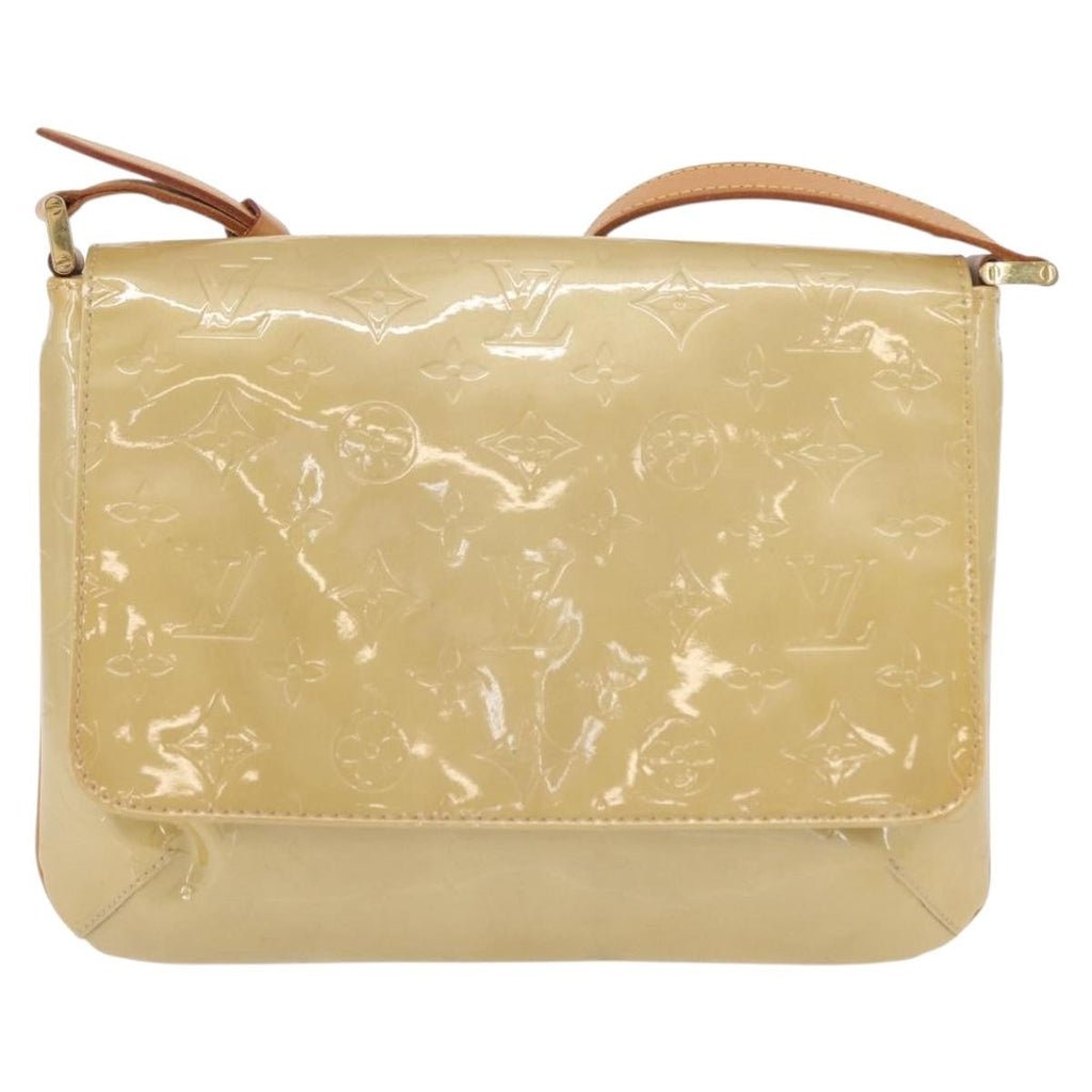 Louis Vuitton Thompson Street Handbag Monogram Vernis Beige Patent_Leather Shoulder Bag Bag (Pre-Owned)