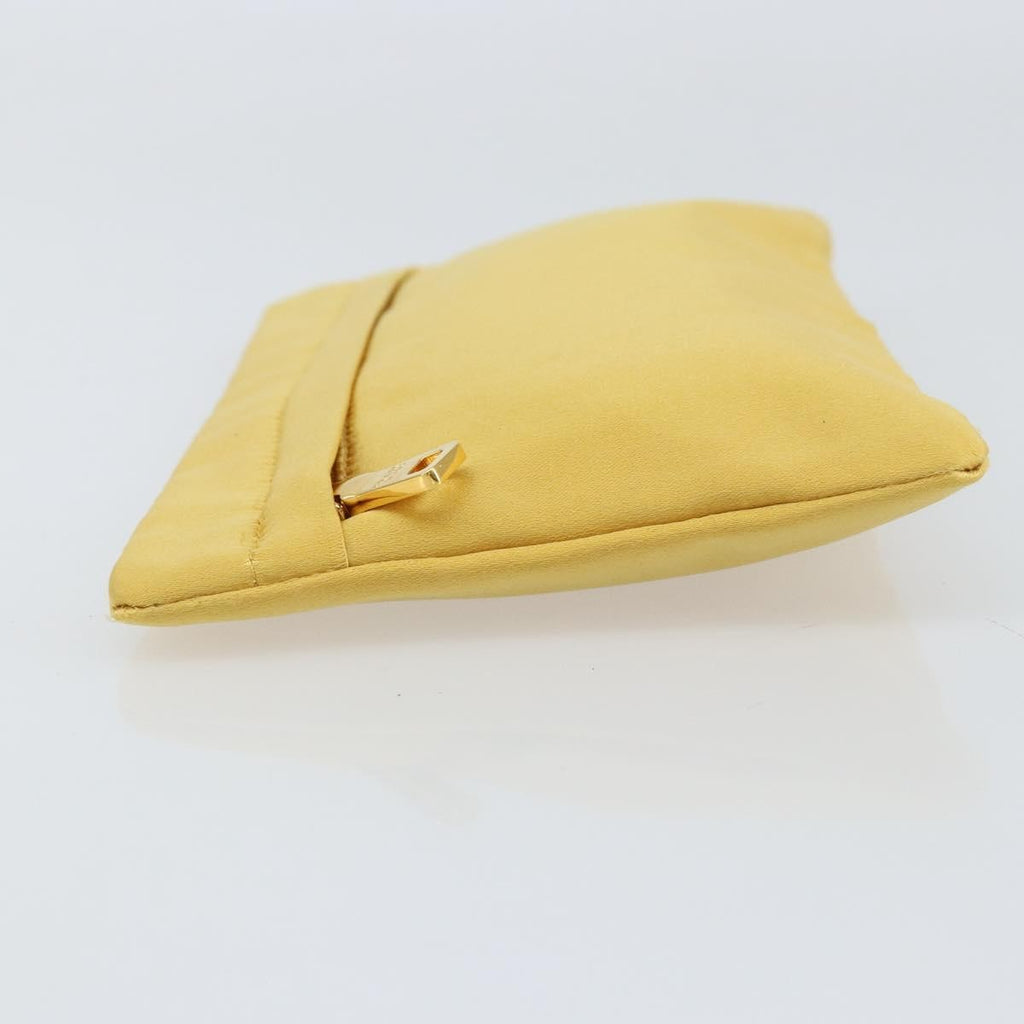 Prada Clutch Satin Gold Satin Clutche & Pouche Bag (Pre-Owned)