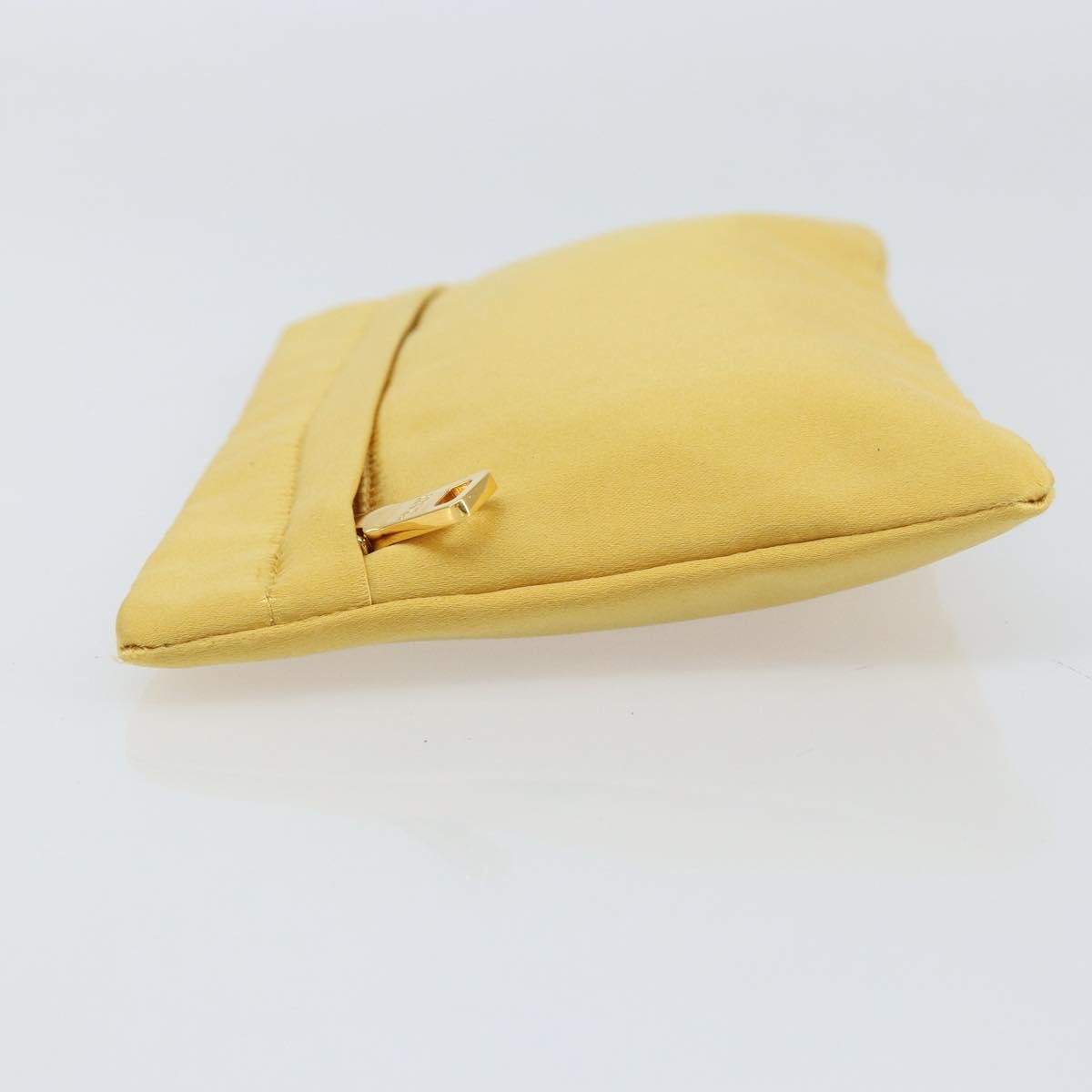 Prada Clutch Satin Gold Satin Clutche & Pouche Bag (Pre-Owned)