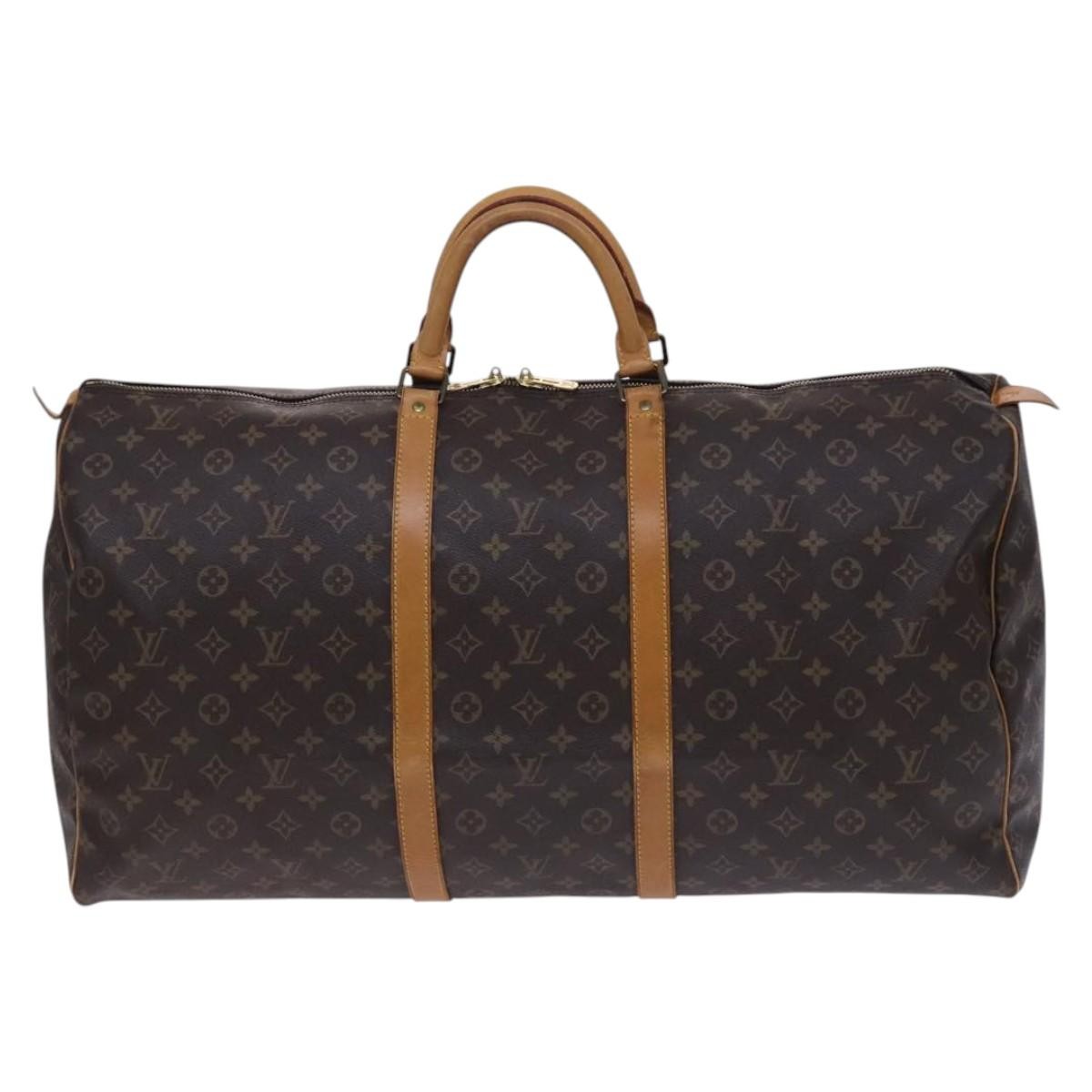 Louis Vuitton Keepall Bag Monogram Canvas Brown Canvas Travel Bag Bag (Pre-Owned)