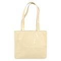 Chanel Vintage Embossed Logo Shoulder Bag Patent Beige Patent_Leather Tote Bag Bag (Pre-Owned)