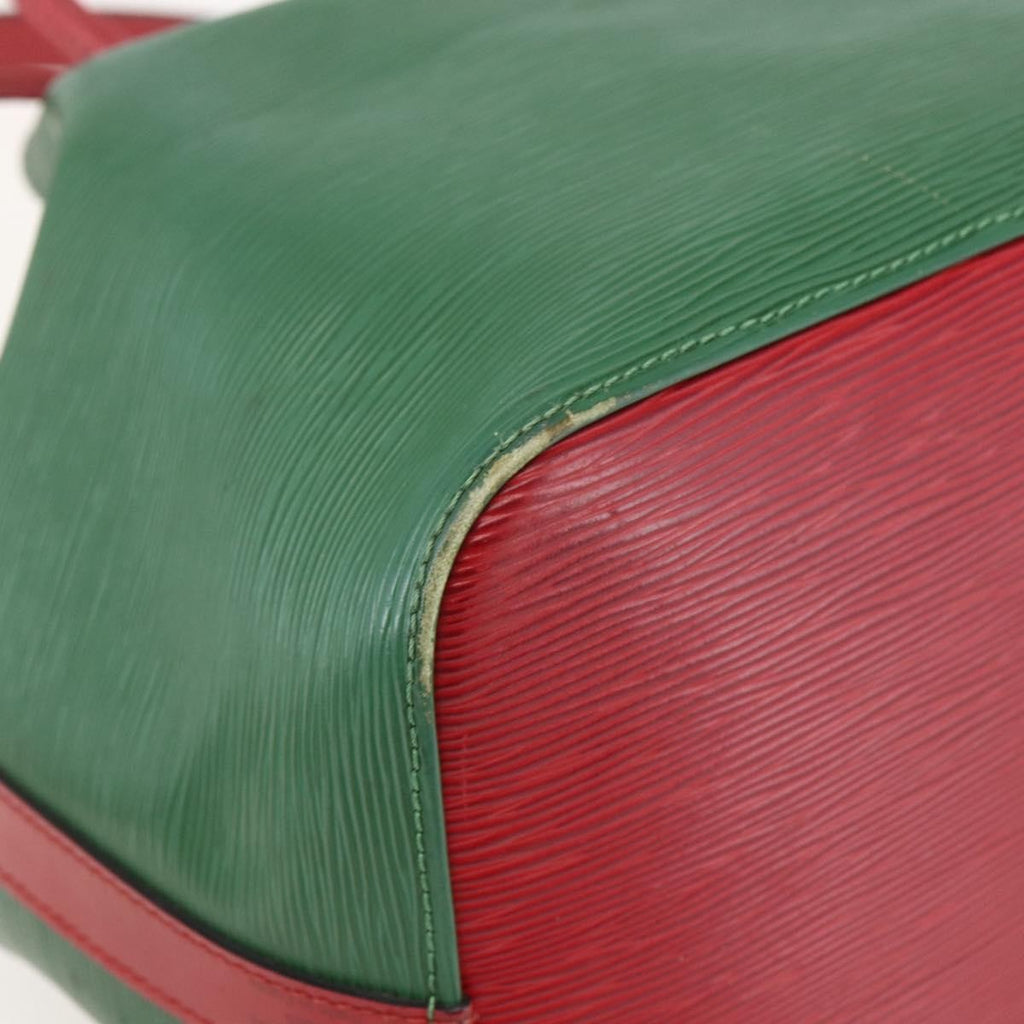 Louis Vuitton Bicolor Petit Noe Handbag Epi Leather Green Leather Shoulder Bag Bag (Pre-Owned)