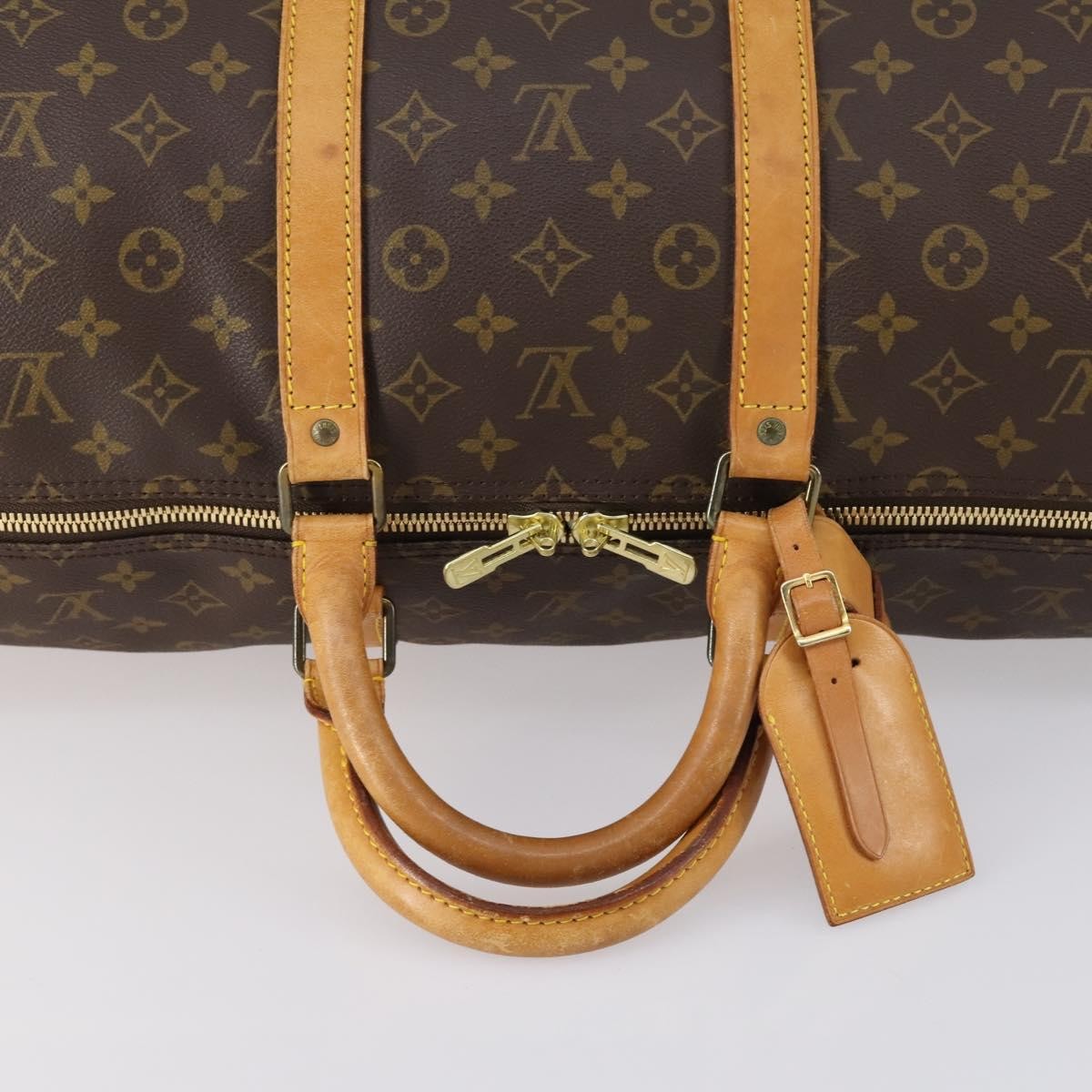 Louis Vuitton Keepall Bag Monogram Canvas Brown Canvas Travel Bag Bag (Pre-Owned)
