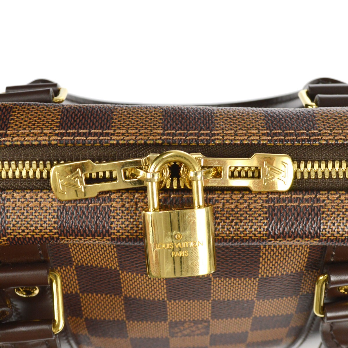 Louis Vuitton Porte-Documents Voyage Briefcase Damier Brown Canvas Briefcase Bag (Pre-Owned)