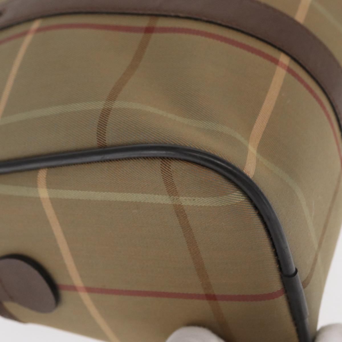 Burberry Nova Handbag Canvas Khaki Canvas Handbag (Pre-Owned)