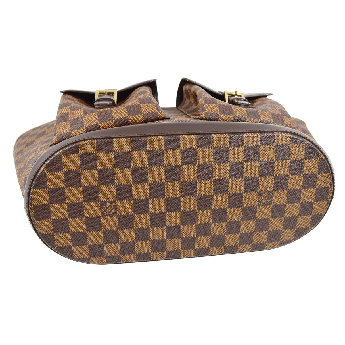 Louis Vuitton Manosque Handbag Damier Brown Canvas Tote Bag Bag (Pre-Owned)
