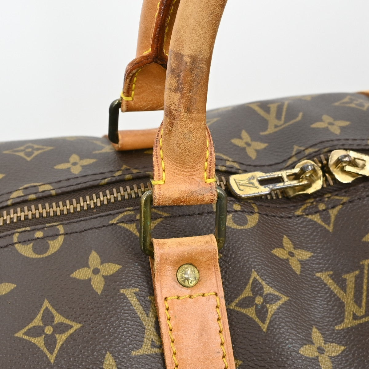 Louis Vuitton Keepall Bag Monogram Canvas Brown Canvas Travel Bag Bag (Pre-Owned)