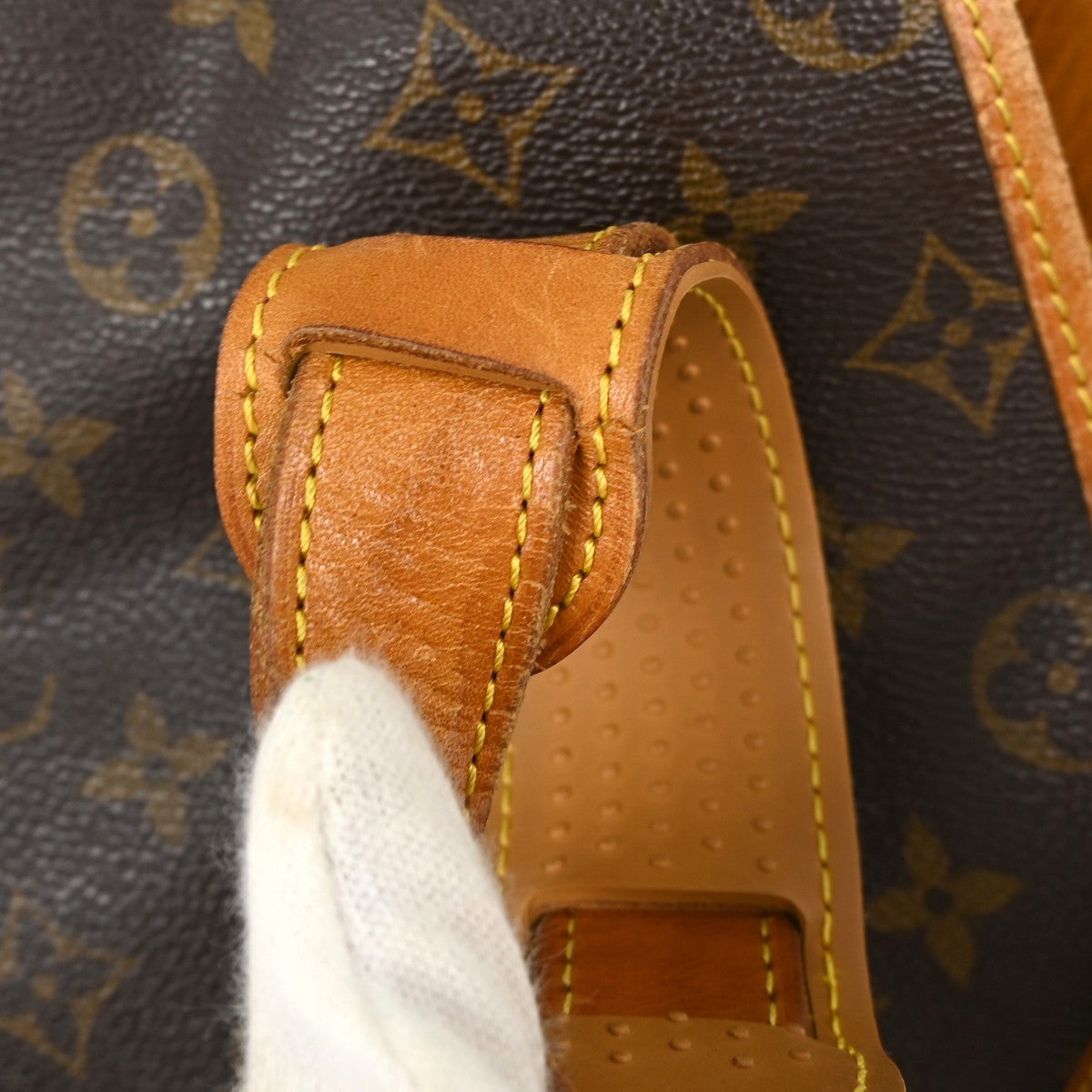 Louis Vuitton Saumur Handbag Monogram Canvas Brown Canvas Shoulder Bag Bag (Pre-Owned)