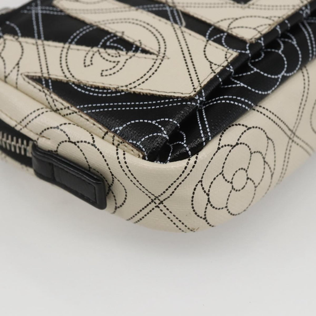 Chanel Logo Camera Case Clutch Printed Coated Canvas Black Pvc Clutche & Pouche Bag (Pre-Owned)