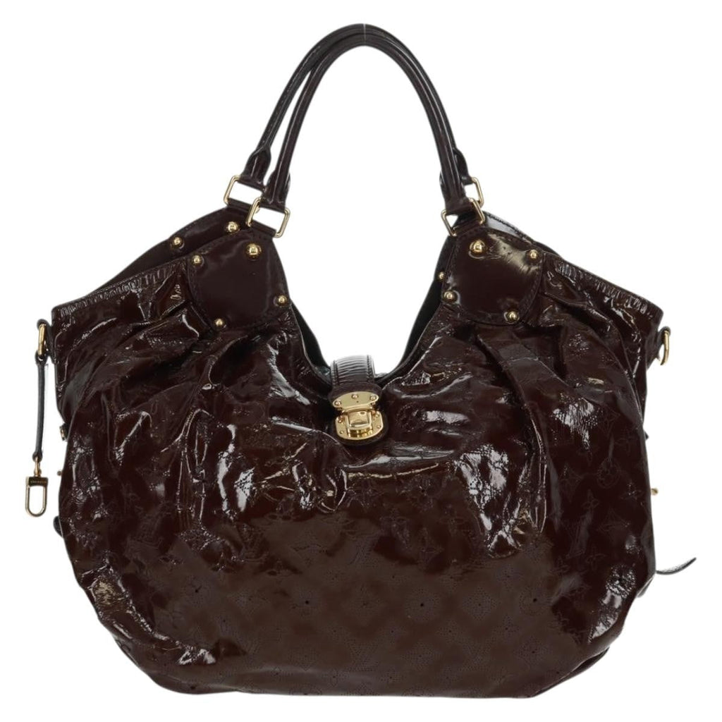 Louis Vuitton L Hobo Surya Leather Brown Patent_Leather Tote Bag Bag (Pre-Owned)