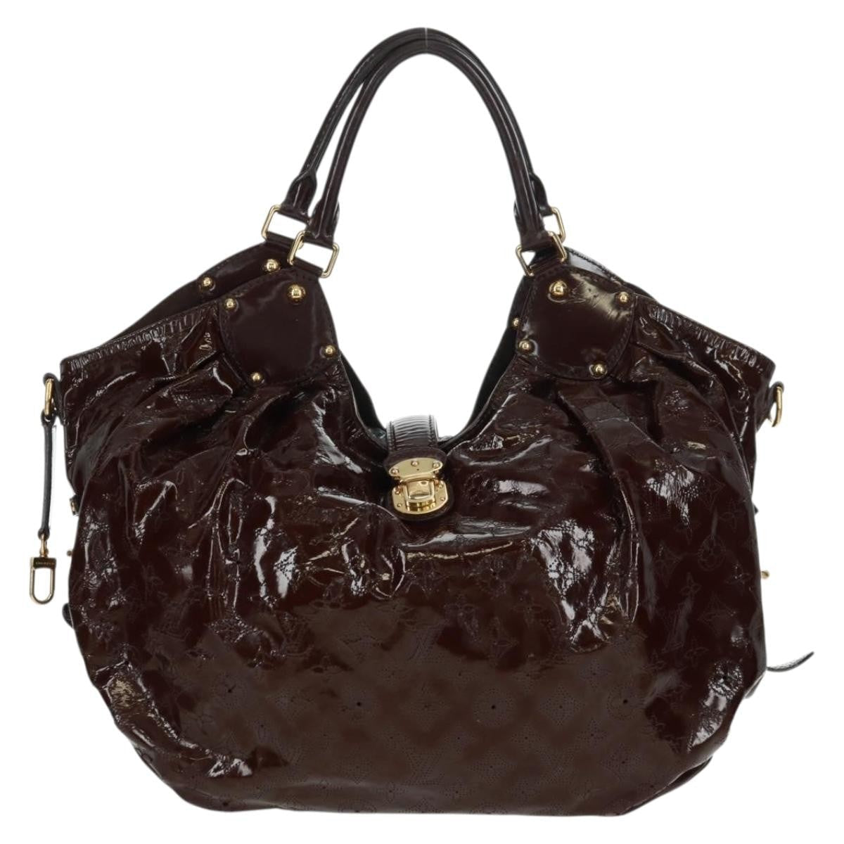 Louis Vuitton L Hobo Surya Leather Brown Patent_Leather Tote Bag Bag (Pre-Owned)