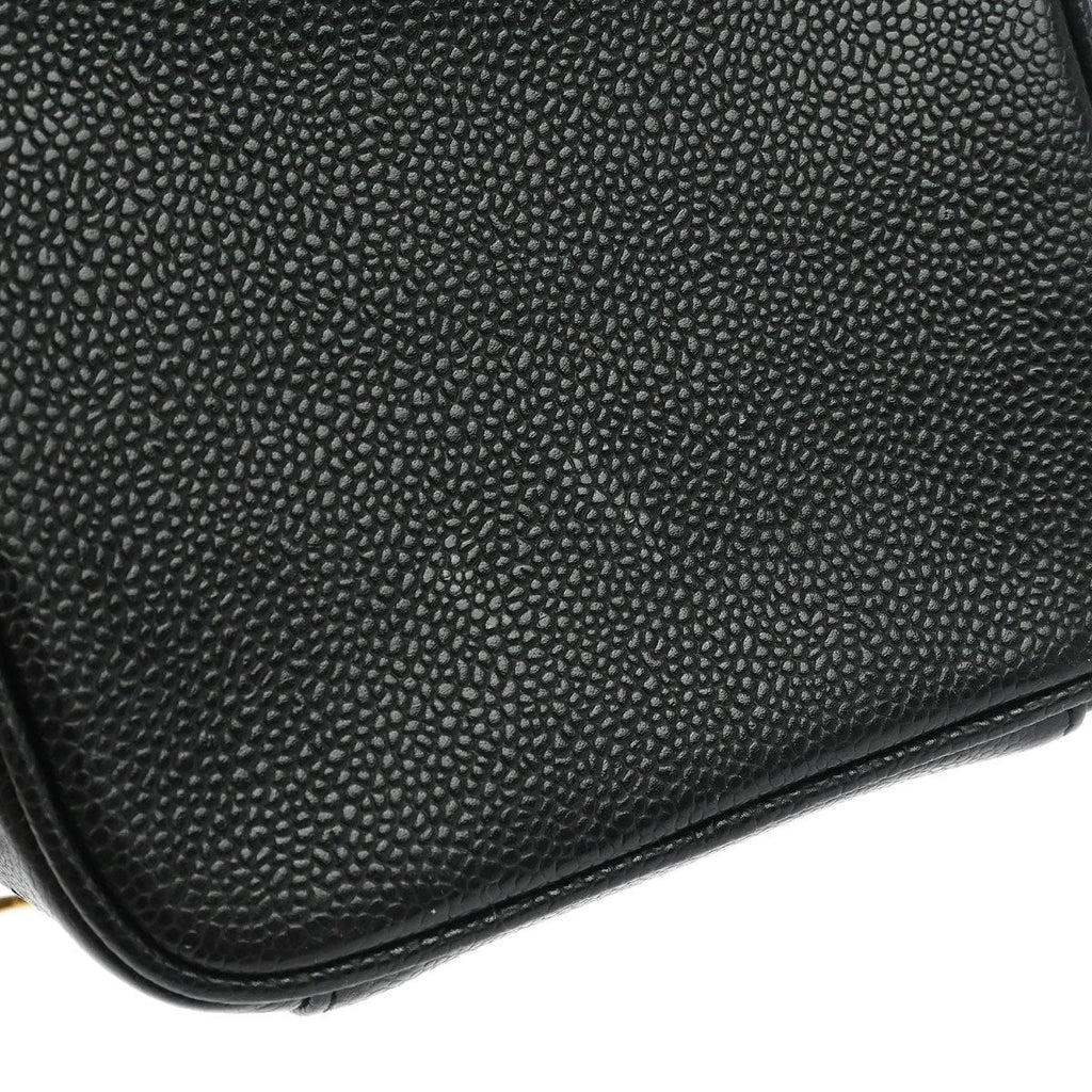Chanel Vintage Timeless Cosmetic Case Caviar Black Leather Clutche & Pouche Bag (Pre-Owned)