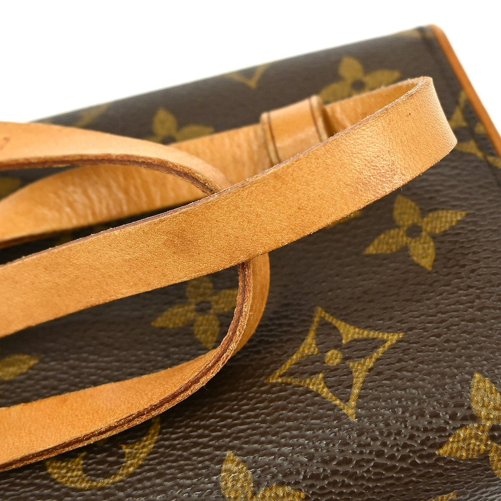 Louis Vuitton Florentine Waist Bag Monogram Canvas Brown Canvas Clutche & Pouche Bag (Pre-Owned)