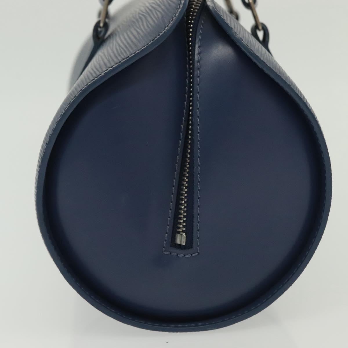 Louis Vuitton Soufflot Handbag Epi Leather Blue Leather Shoulder Bag Bag (Pre-Owned)