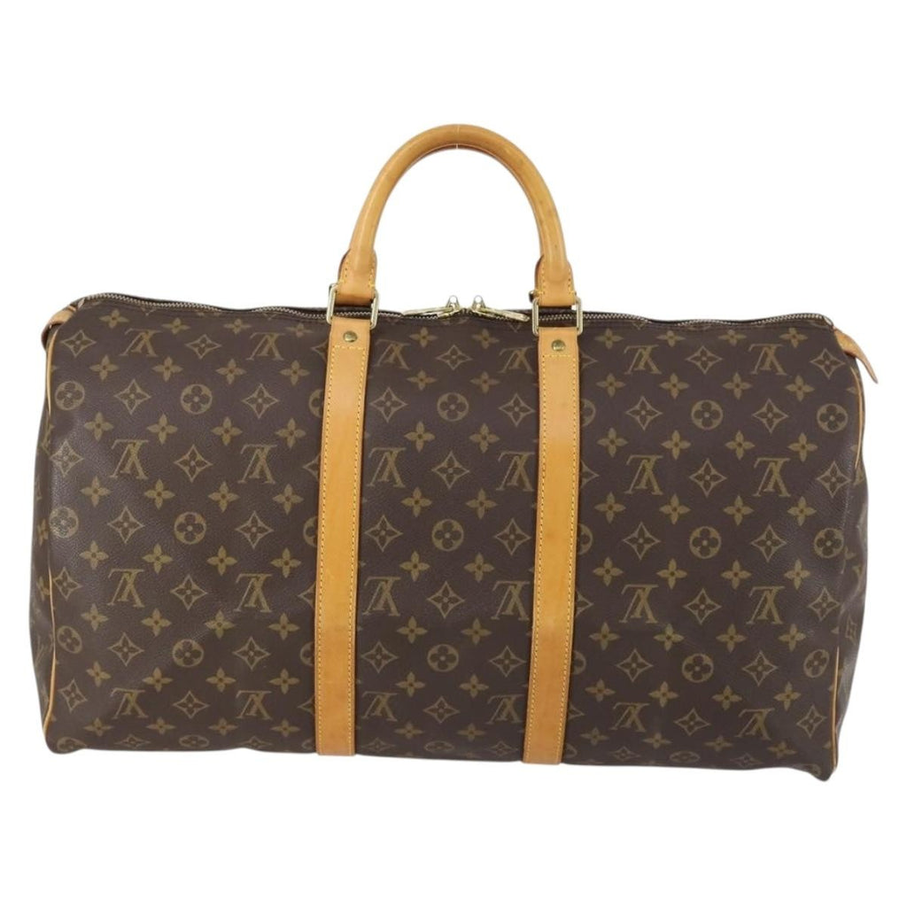 Louis Vuitton Keepall Bag Monogram Canvas Brown Canvas Travel Bag Bag (Pre-Owned)