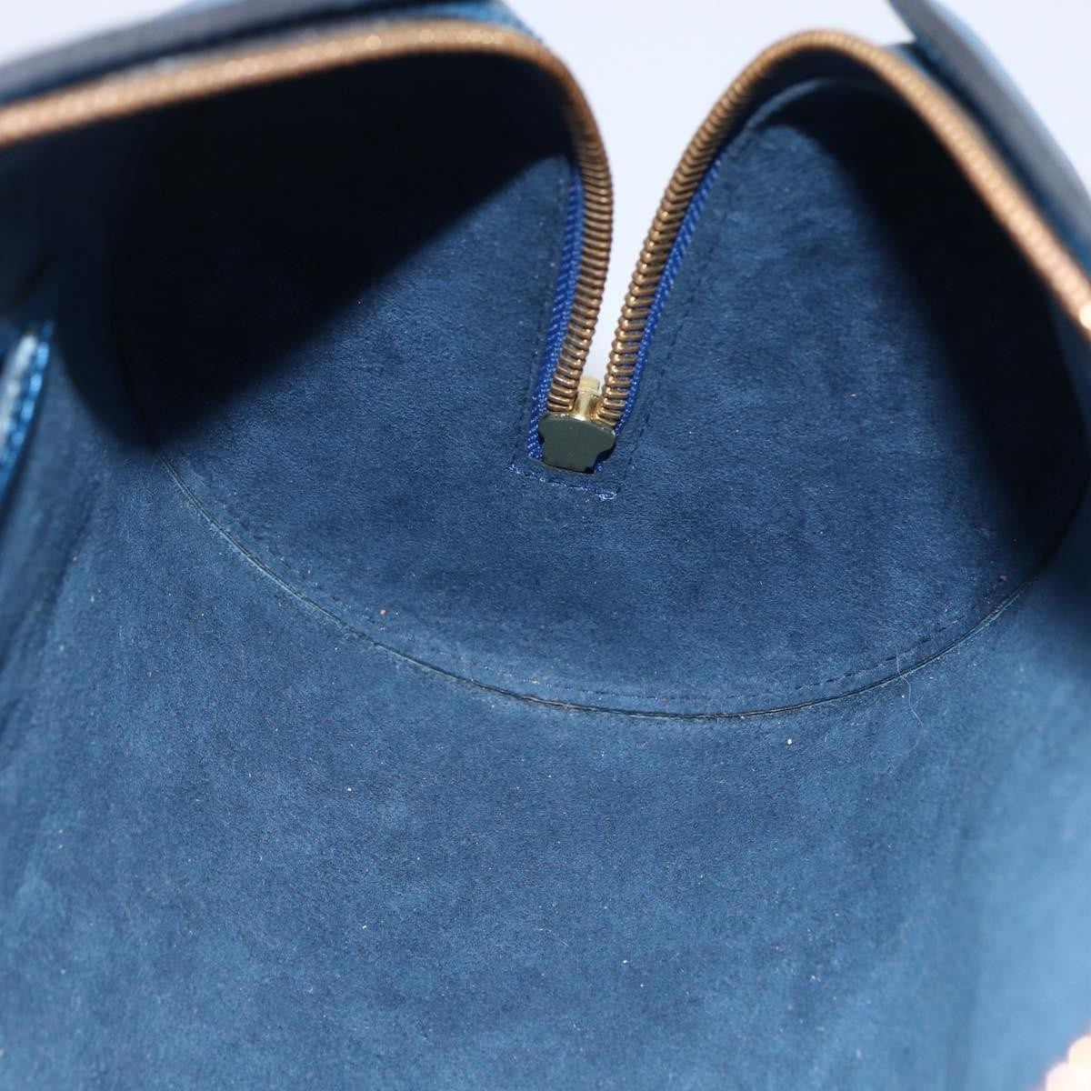 Louis Vuitton Soufflot Handbag Epi Leather Blue Leather Handbag (Pre-Owned)
