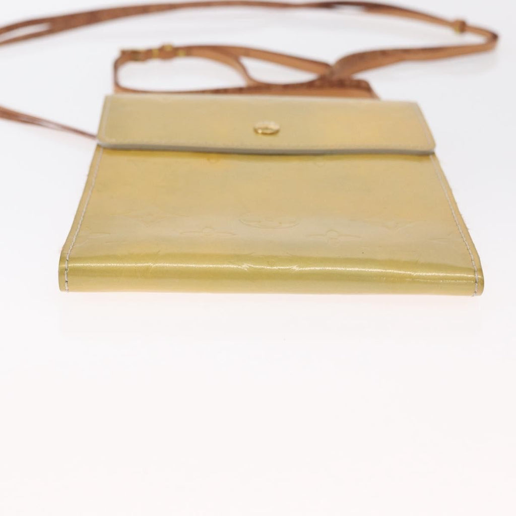 Louis Vuitton Mott Handbag Monogram Vernis Beige Patent_Leather Clutche & Pouche Bag (Pre-Owned)