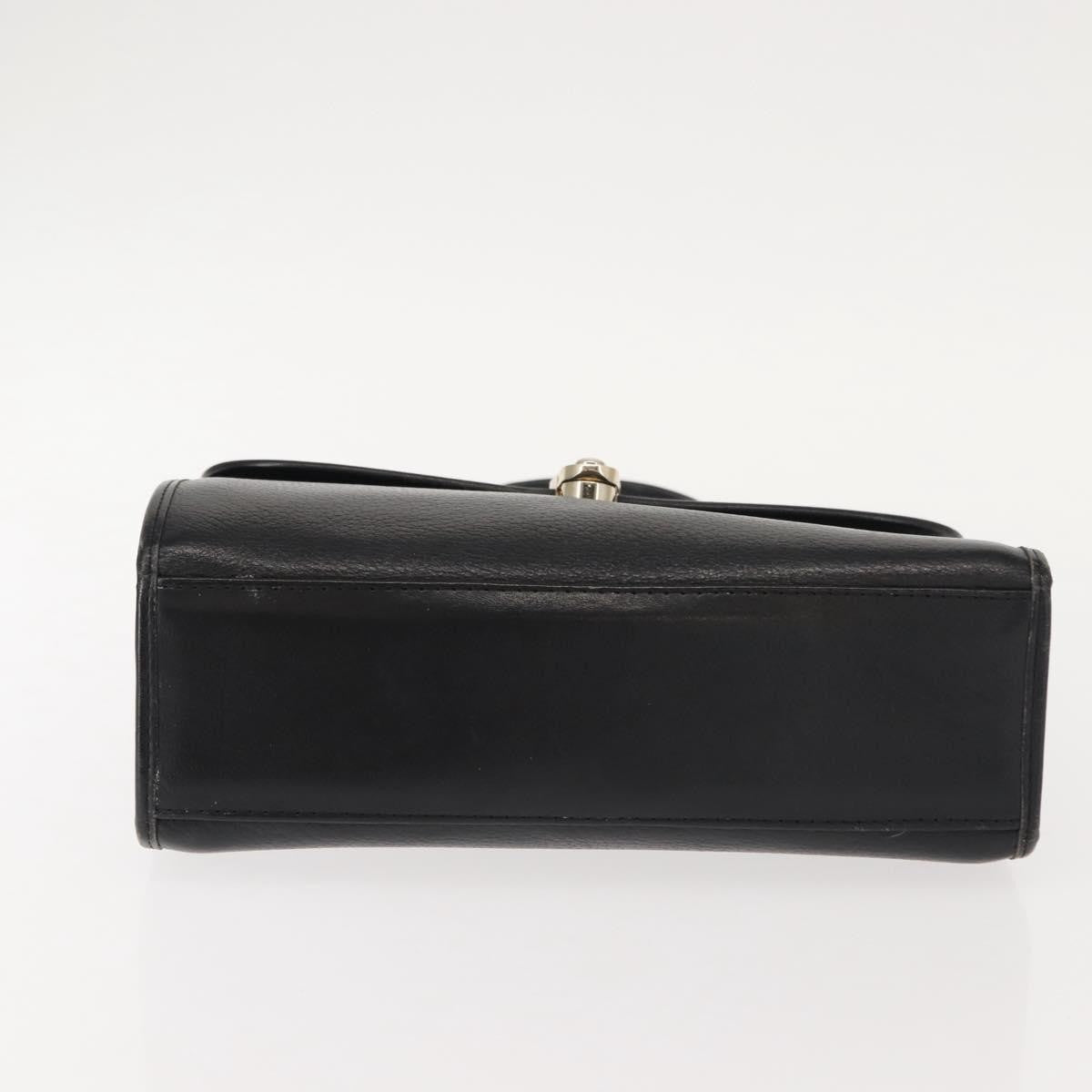 Burberry Vintage Handbag Leather Black Leather Handbag (Pre-Owned)
