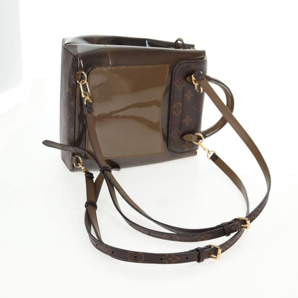 Louis Vuitton Hot Springs Backpack Vernis With Monogram Canvas Khaki Canvas Backpack Bag (Pre-Owned)