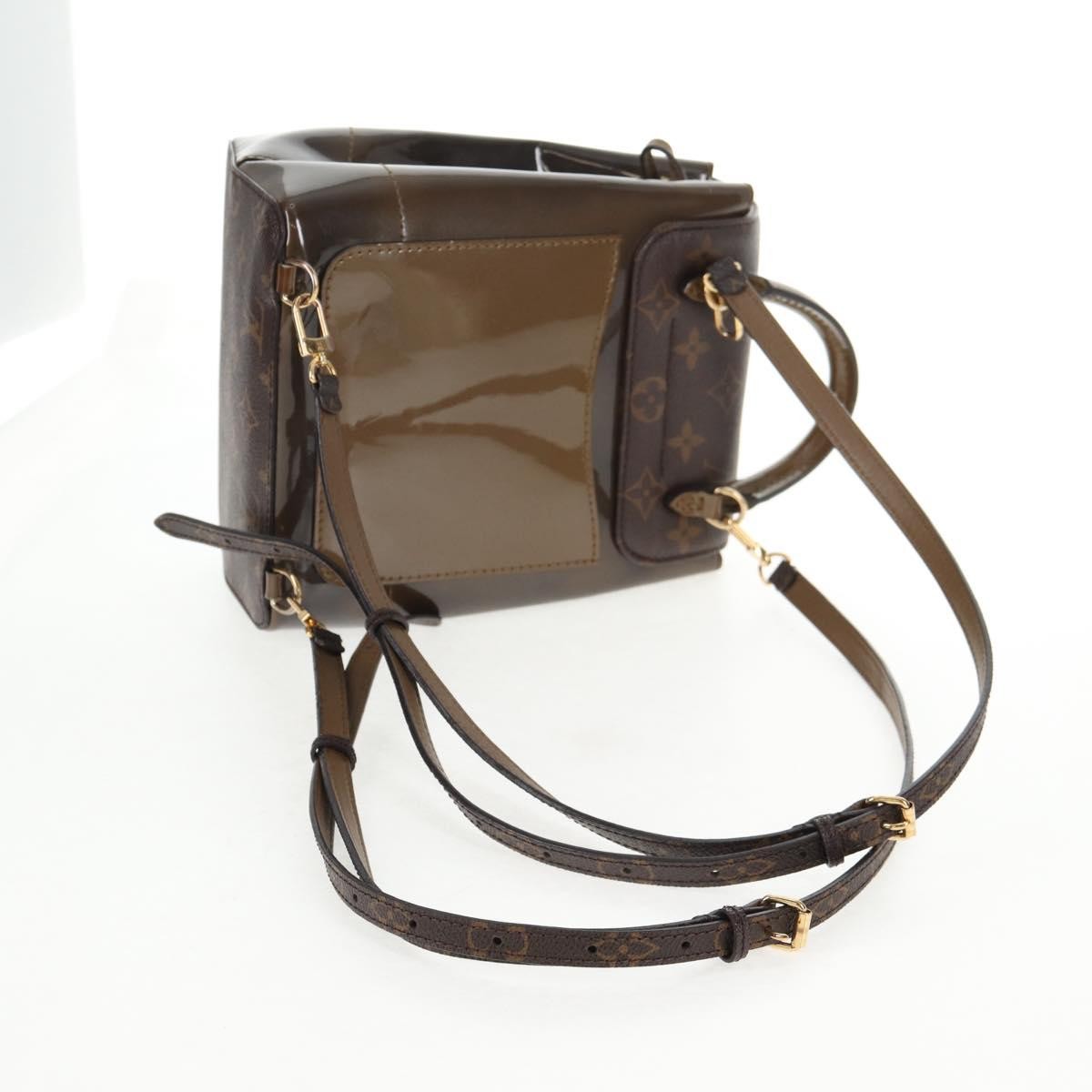 Louis Vuitton Hot Springs Backpack Vernis With Monogram Canvas Khaki Canvas Backpack Bag (Pre-Owned)