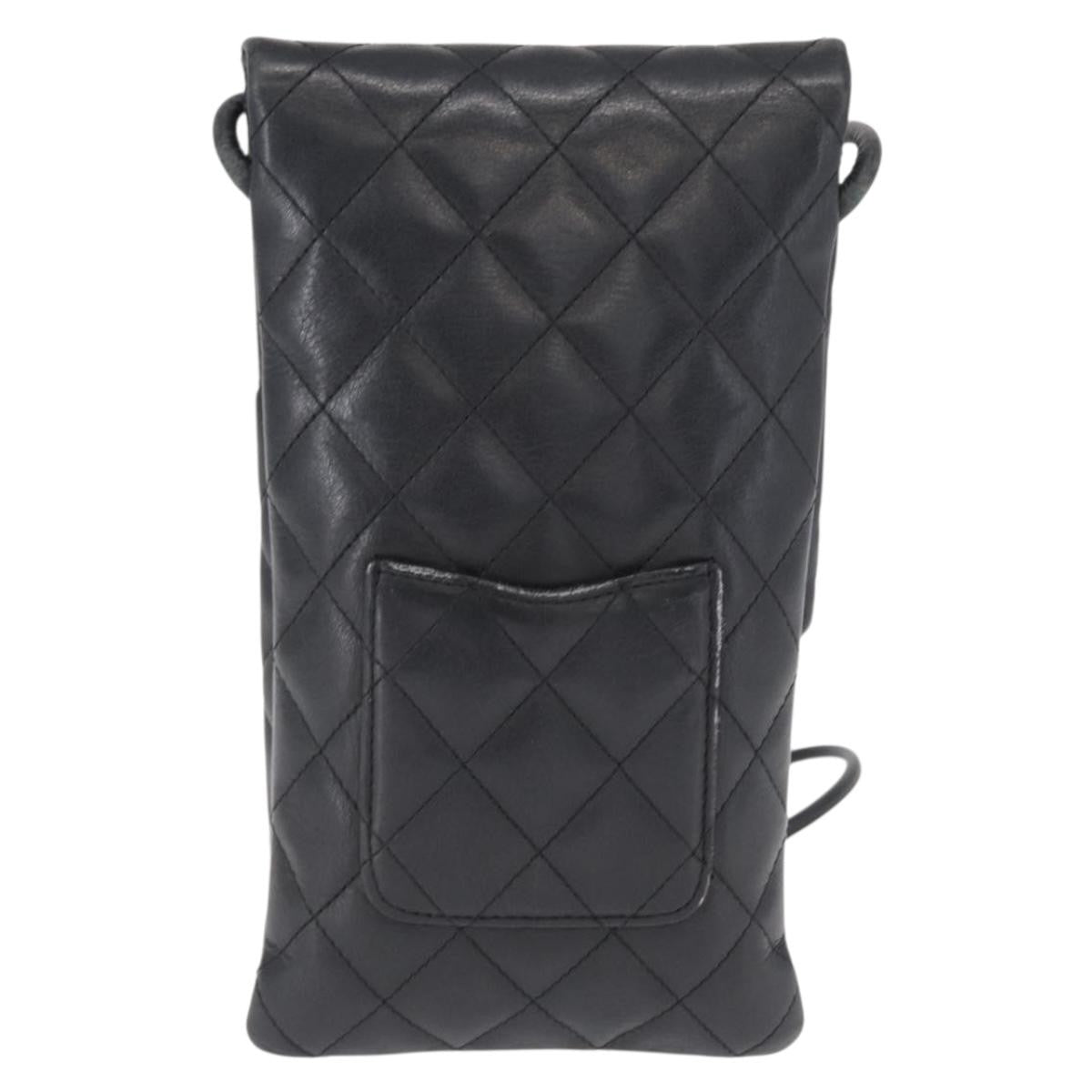 Chanel Cambon Flap Crossbody Bag Quilted Lambskin Silver Leather Shoulder Bag Bag (Pre-Owned)