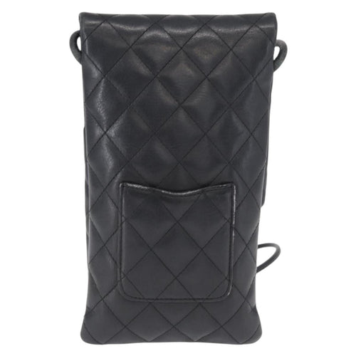Chanel Cambon Flap Crossbody Bag Quilted Lambskin Silver Leather Shoulder Bag Bag (Pre-Owned)