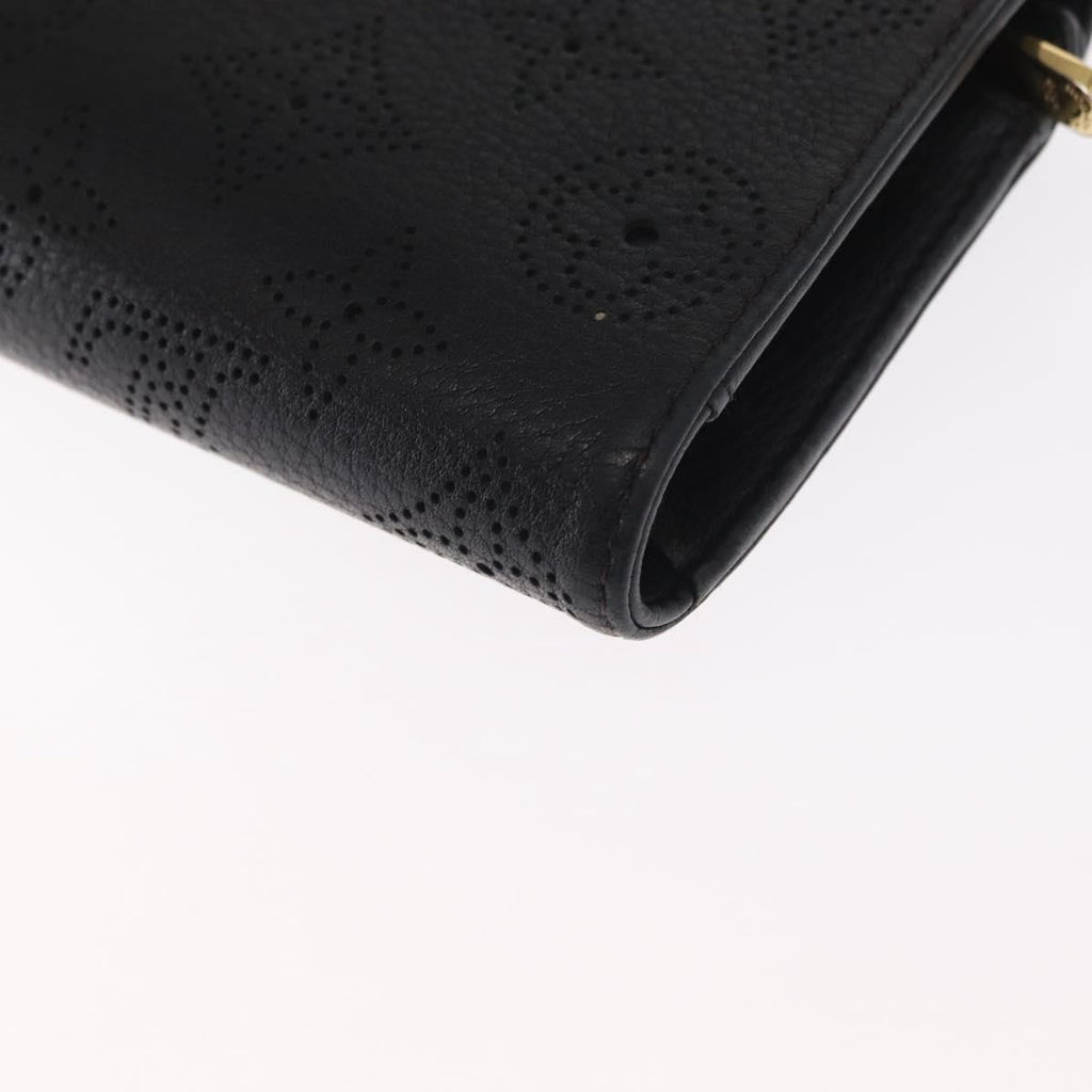 Louis Vuitton Amelia Wallet Mahina Leather Black Leather Wallets Accessory (Pre-Owned)