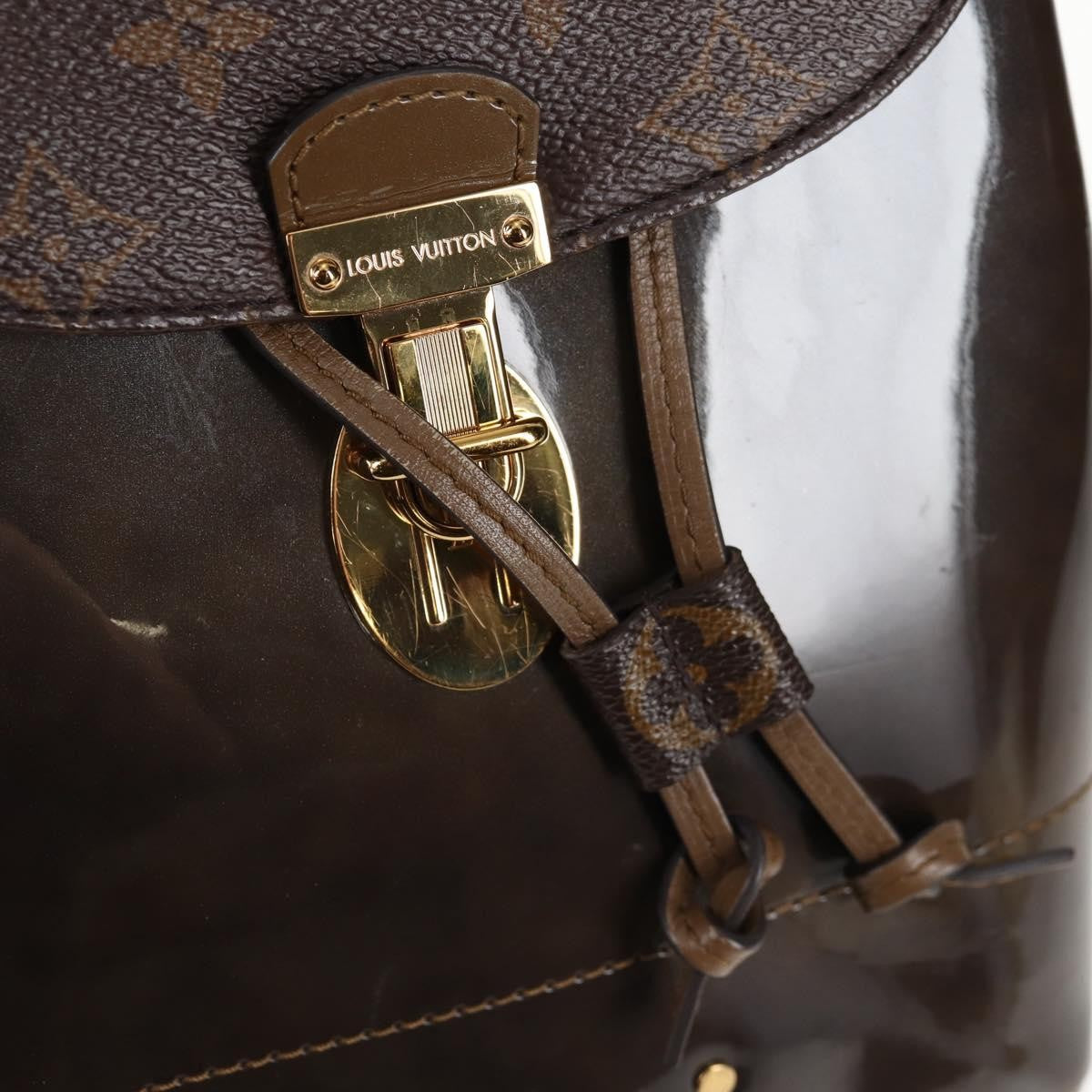 Louis Vuitton Hot Springs Backpack Vernis With Monogram Canvas Khaki Canvas Backpack Bag (Pre-Owned)