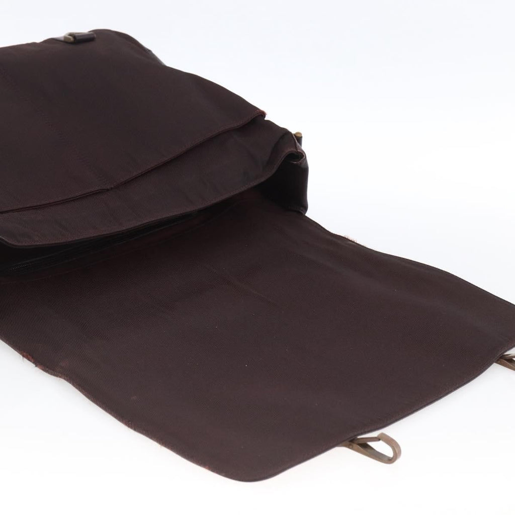 Louis Vuitton Dersou Bag Taiga Leather And Canvas Brown Leather Shoulder Bag Bag (Pre-Owned)