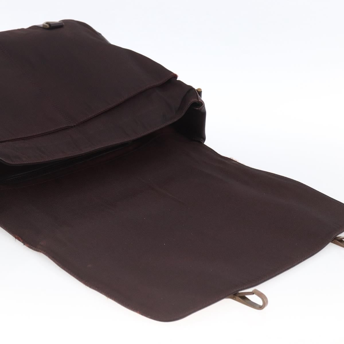 Louis Vuitton Dersou Bag Taiga Leather And Canvas Brown Leather Shoulder Bag Bag (Pre-Owned)