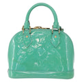 Louis Vuitton Alma Handbag Monogram Vernis Blue Patent_Leather Handbag (Pre-Owned)