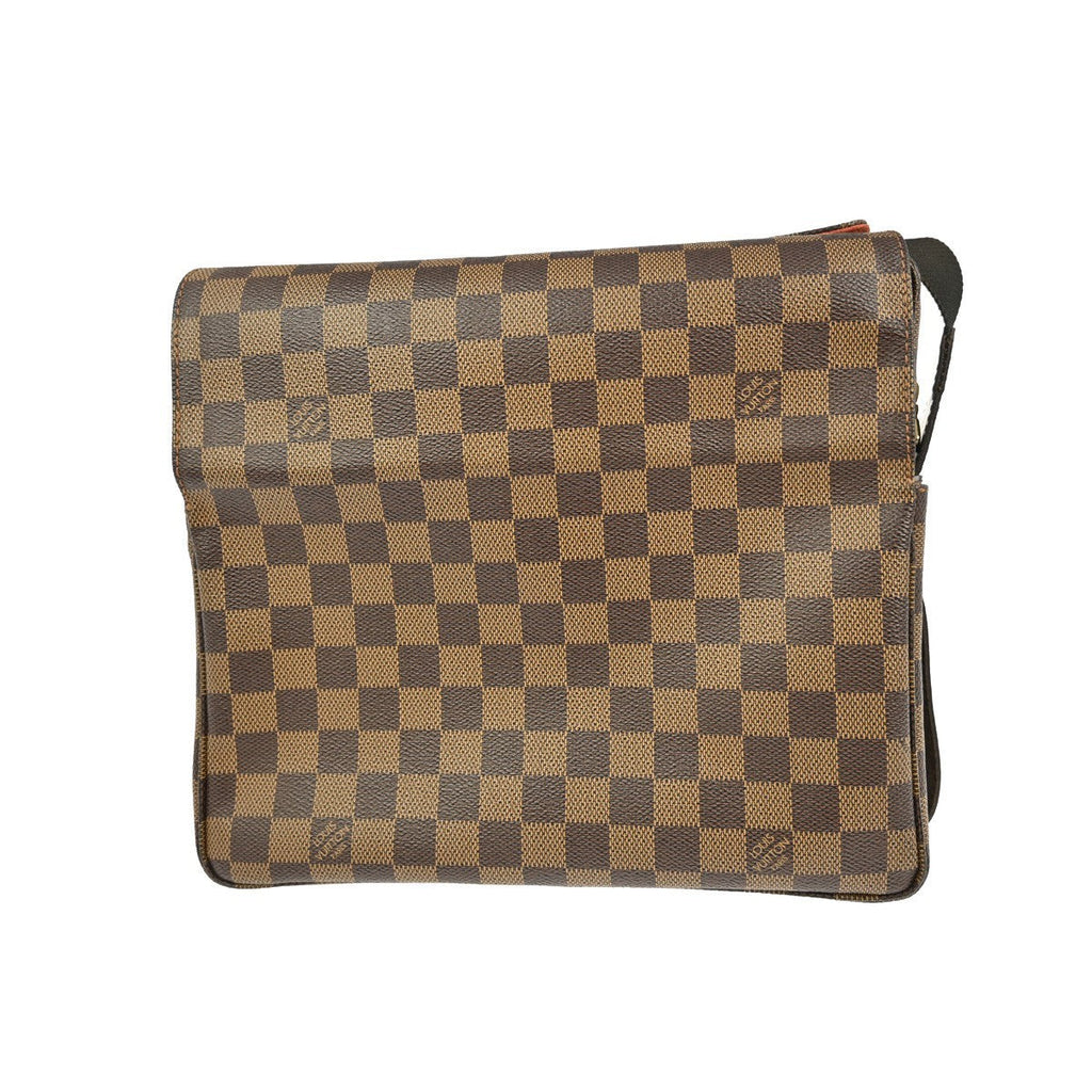 Louis Vuitton Naviglio Handbag Damier Brown Canvas Shoulder Bag Bag (Pre-Owned)