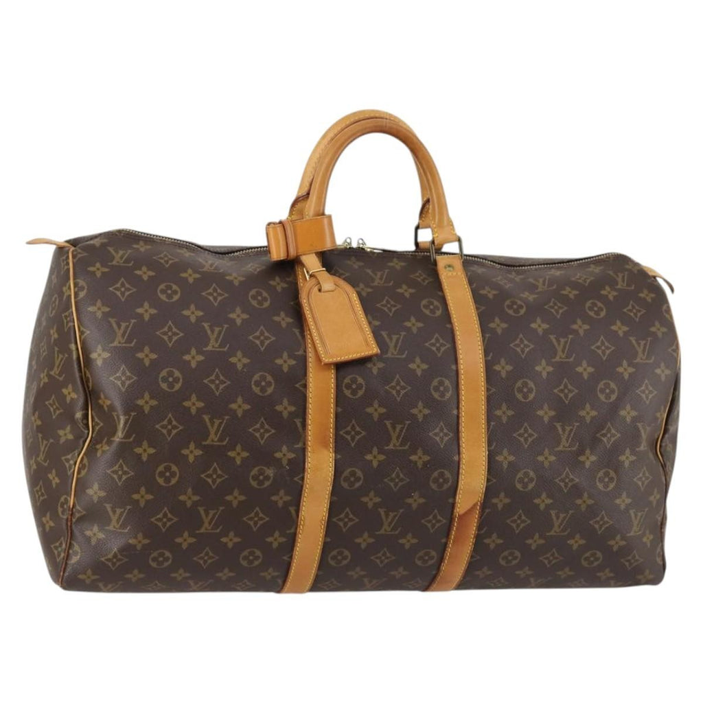 Louis Vuitton Keepall Bag Monogram Canvas Brown Canvas Travel Bag Bag (Pre-Owned)