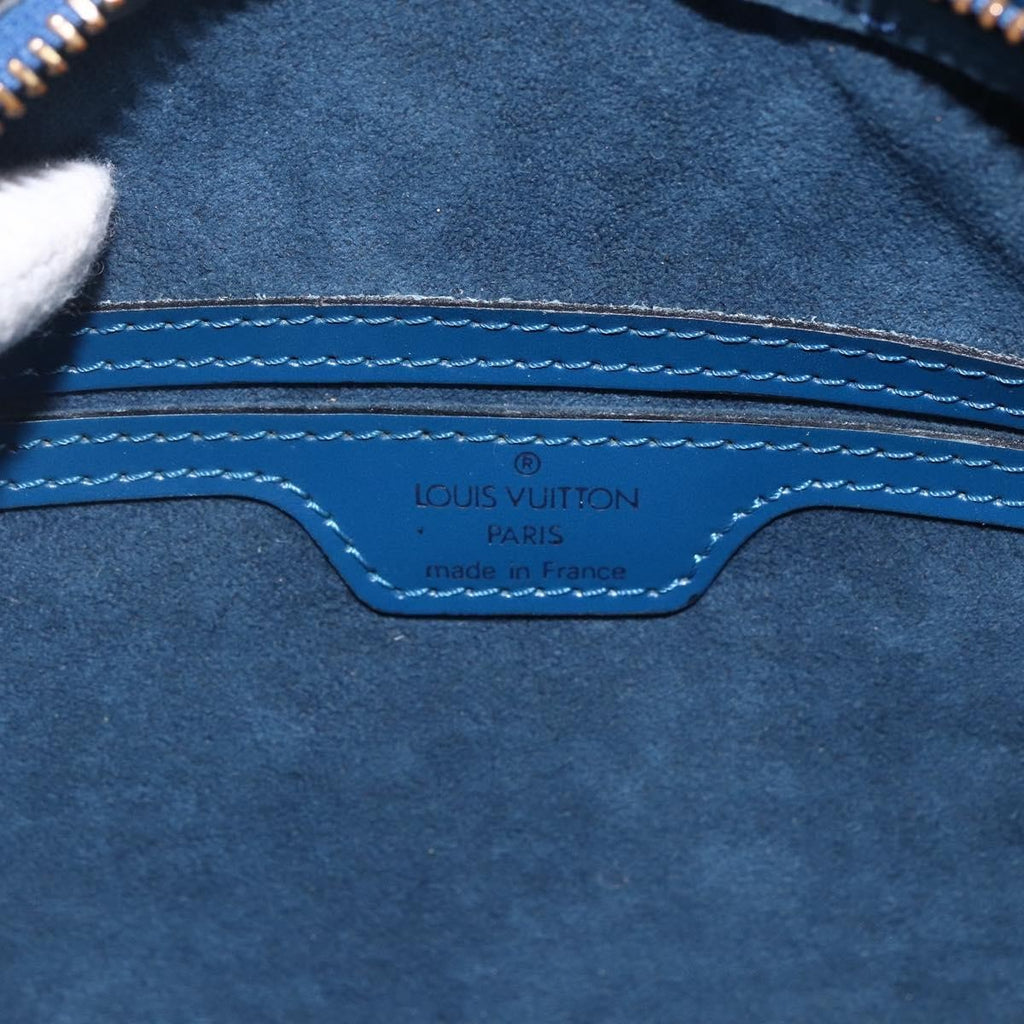 Louis Vuitton Soufflot Handbag Epi Leather Blue Leather Handbag (Pre-Owned)