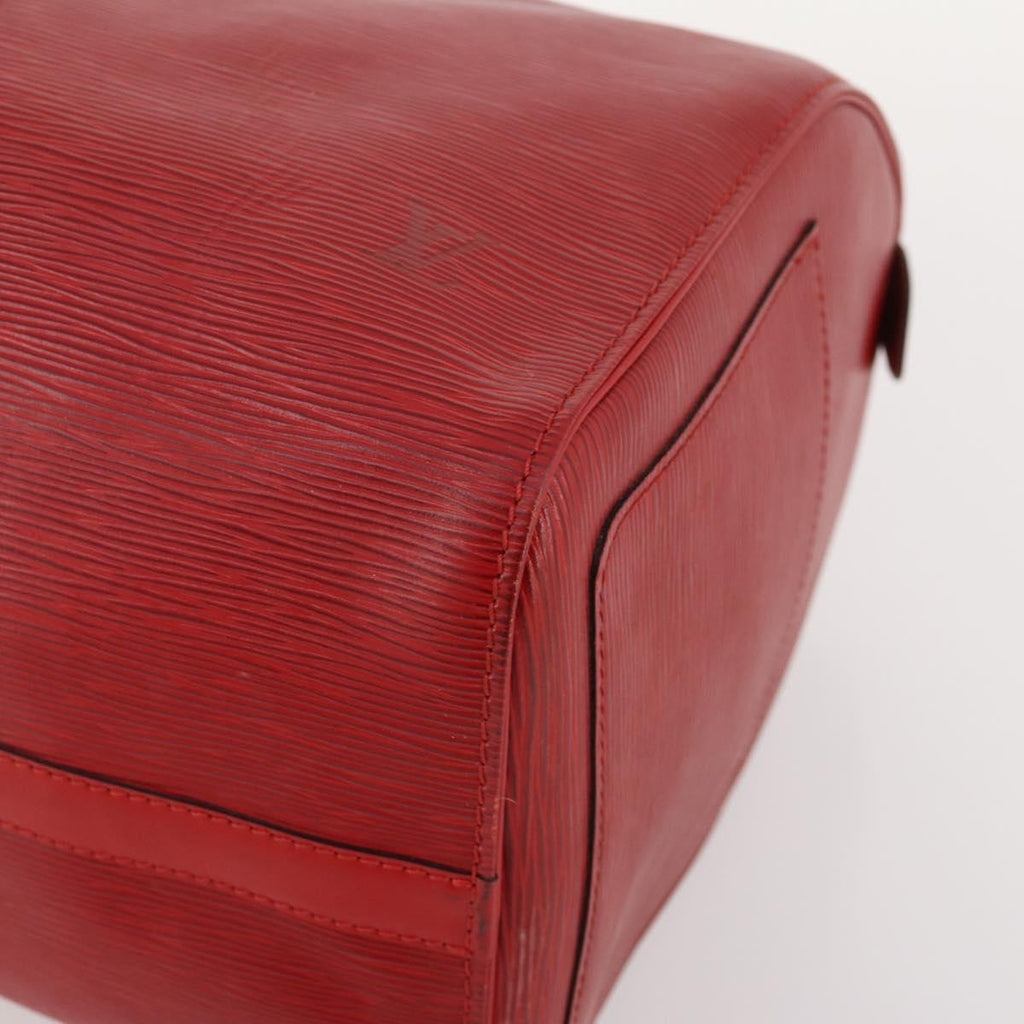 Louis Vuitton Keepall Bag Epi Leather Red Leather Travel Bag Bag (Pre-Owned)